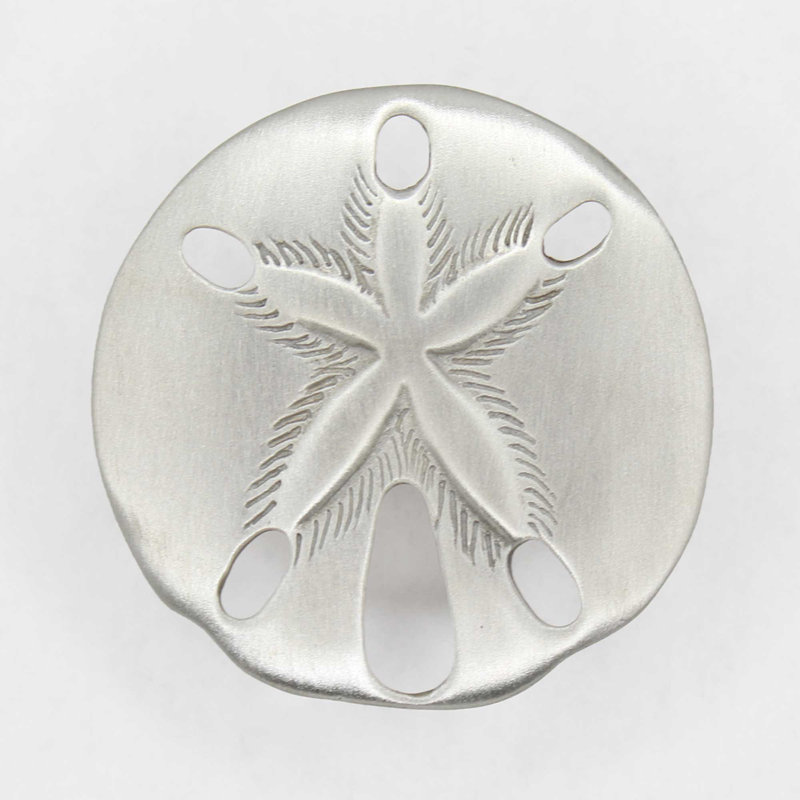 1 1/2" Sand Dollar Small Knob, Brushed Nickel, 1.5" L x 1.5" W, 2