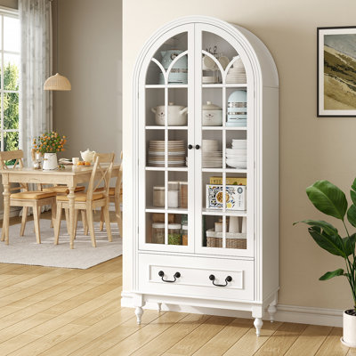 67" Tall Arched Display Cabinet