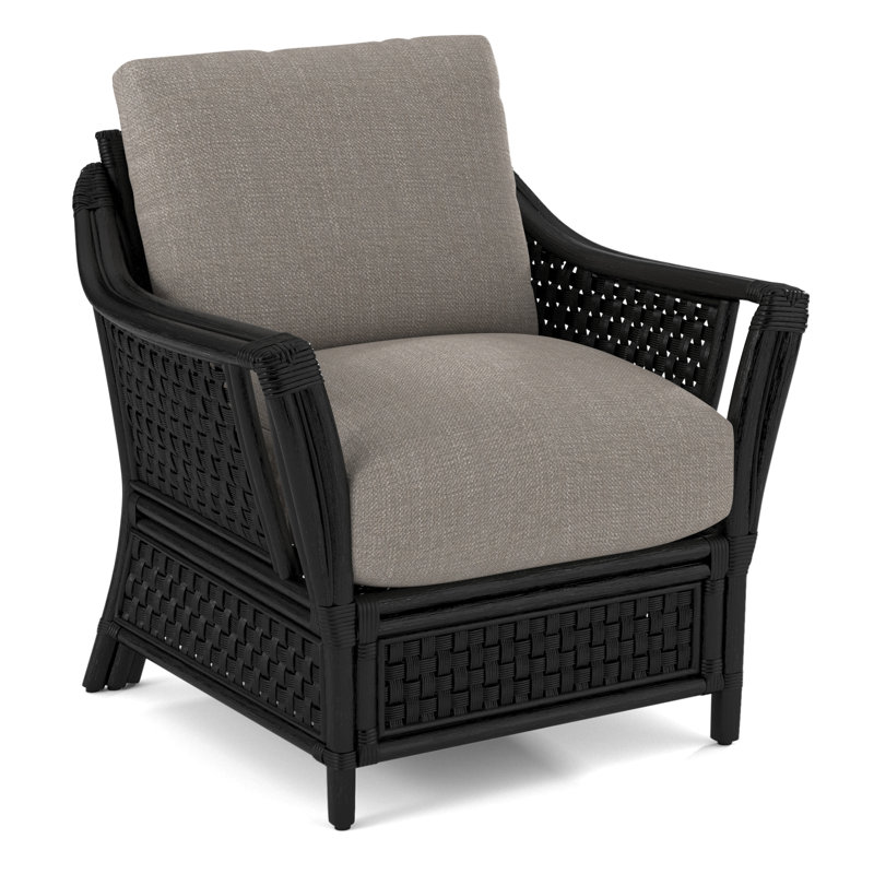 Boca Upholstered Armchair, Stone Crypton Performance; 0884-83, Black