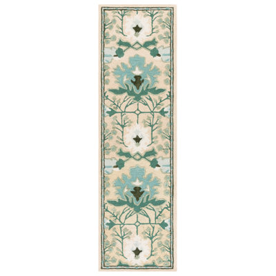 Earthly Treasures Hand Tufted Wool;Cotton;Viscose Floral Indoor Rug