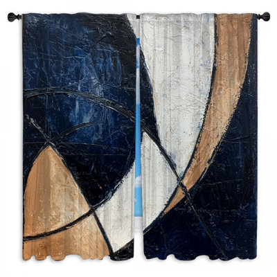 Rideaux abstraits abstraits et transparents - 2 panneaux