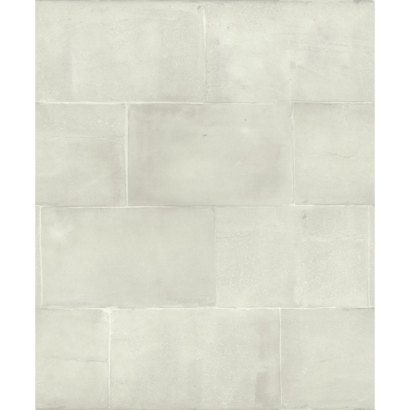 Rouleau de papier peint l 32,8 pi x l 20,8 po. bloc de carrières, Blanc