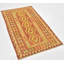 Tapis de zone en laine rouge/beige 2 pi 9 po x 4 pi 6 po one-of-kind-noué la main Elland