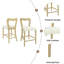 Ensemble de 2 tabourets de comptoir sans accoudoirs-688054905