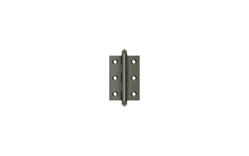 10'' x 10'' Solid Brass Traditional Hinge, Polished Chrome, 2" H x 1.5" W