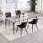 Modern faux leather side dining chair-1346871466