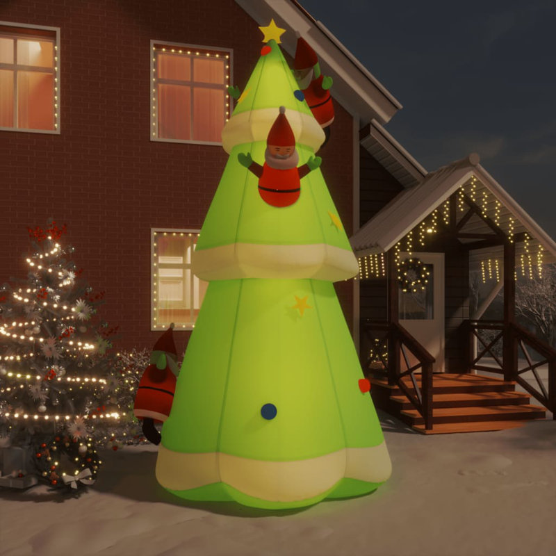 Arbre de Noël gonflable avec DEL 196,9 po