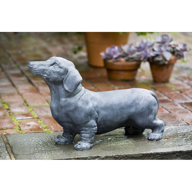 Fritz Dog Dachshund Garden Statue, Terra Nera