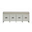 Banc beige et blanc avec rangement