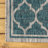 Hague Moroccan Trellis Textured Weave Teal/Gray Indoor/Outdoor Rug-620755986