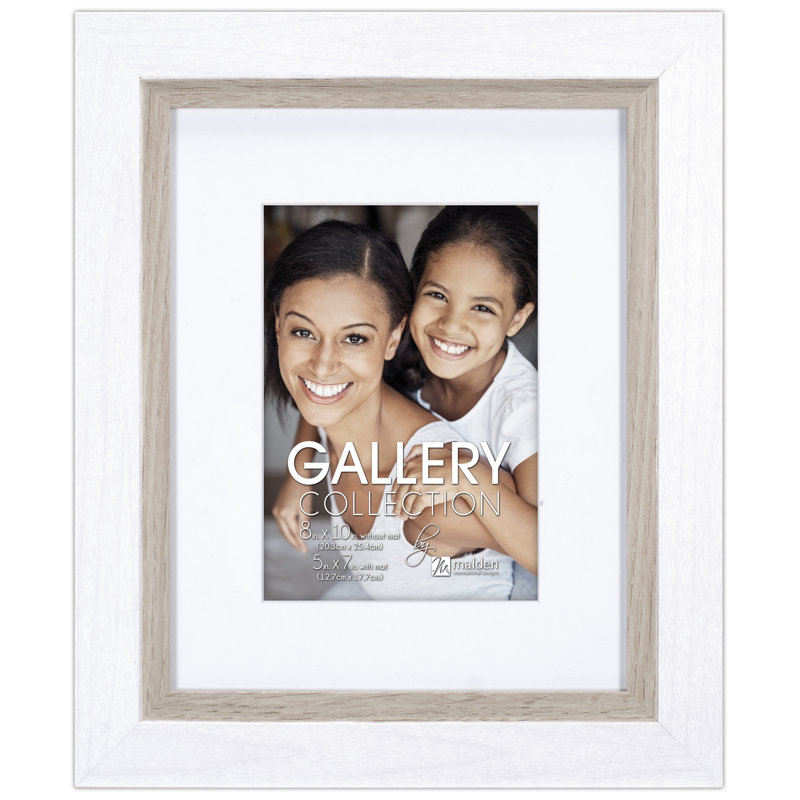 Blanc avec intérieur brun, 5 po x 7 po