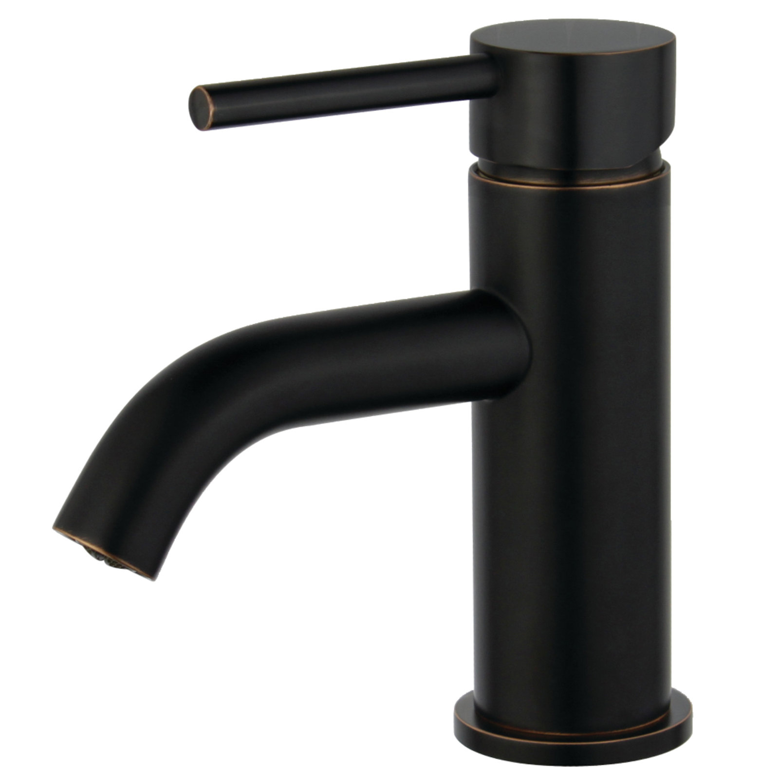 Kingston Brass Concord Single-Handle 1-Hole Deck Mount Bathroom Faucet with Push Pop-Up, Naples Bronze