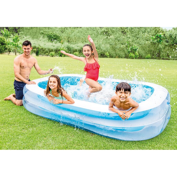 Intex Rainbow Ombre Inflatable Swimming Pool W/Multi-Colored Fun Ballz, 100  Pack