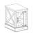 Sofa Side Table With Barn Door And Adjustable Storage Shelf-1562783242