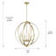 Lustre globe à 6 lumières Petitt-308103835-308103833