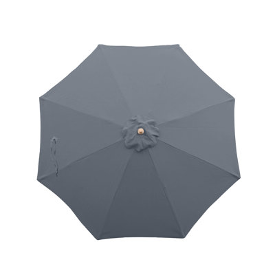 9' Round Umbrella Replacement Canopy 8 Ribs in Grey