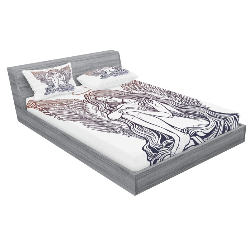 Microfiber Sheet Set, Queen Sheet Set with Fitted Sheet