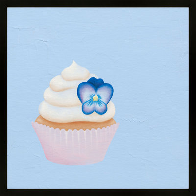 Pansy Cupcake Framed Print by Katy Montica
