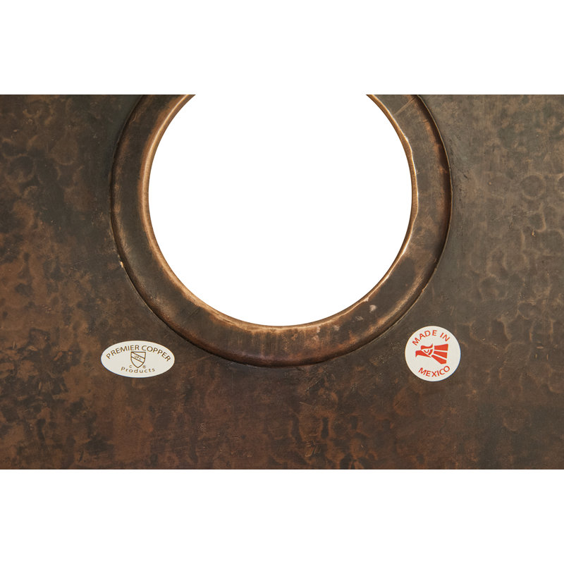 16" Rectangular Hammered Copper Bar Sink in Oil Rubbed Bronze
