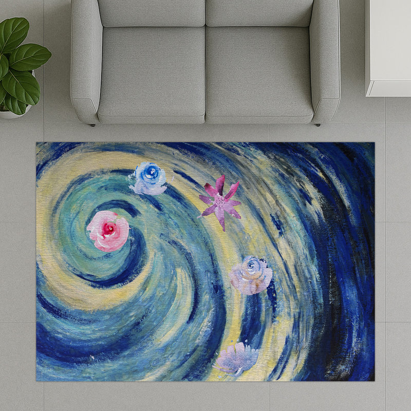 Abstract Area Rug, Runner 70 x 140 cm