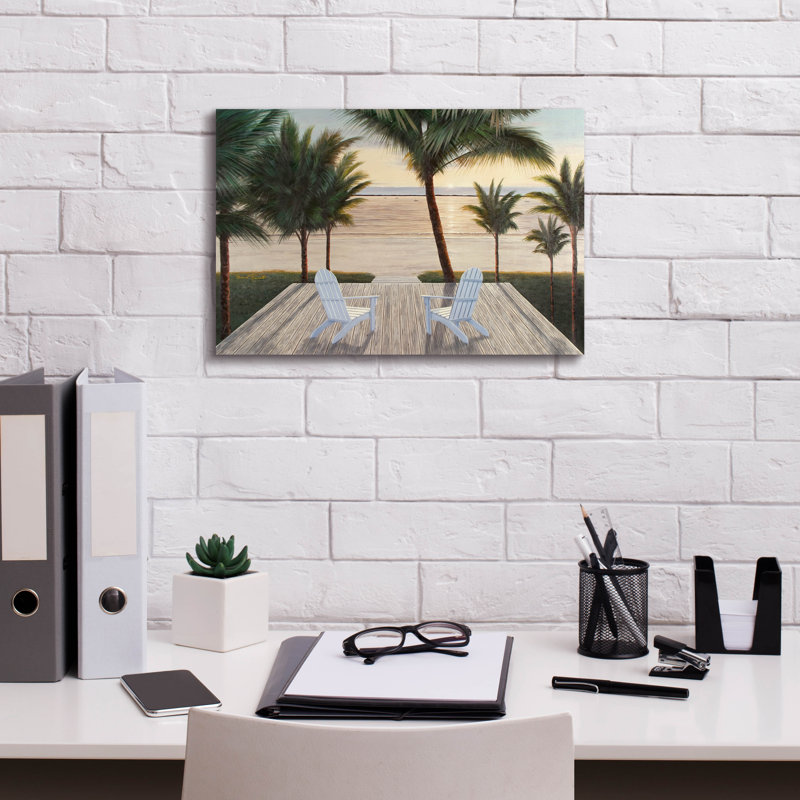 «Palm Beach Retreat» par Diane Romanello, H 12 po x l 18 po x P 0,75 po