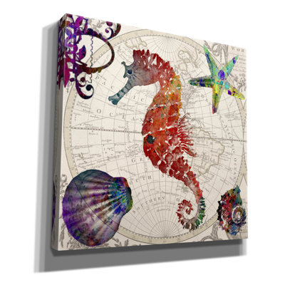 «Seahorse Map» par Mark Ashkenazi, art mural sur toile