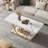 Table basse rectangulaire moderne en faux marbre et marbre pour salle de bain Mattheu-1690680817