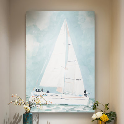 " Soft Sailboat I " Painting Print