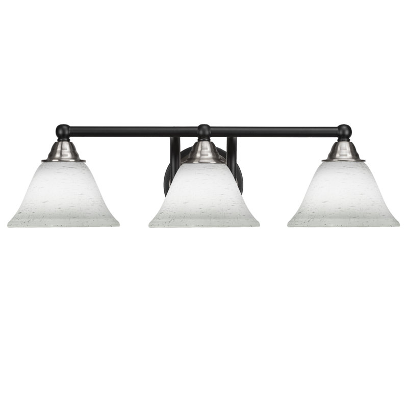 Michell 3-Light Bath Bar, Matte Black/Brushed Nickel