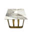Table de bout rectangulaire avec plateau en pierre frittée, structure en métal, pour le salon-1973952291