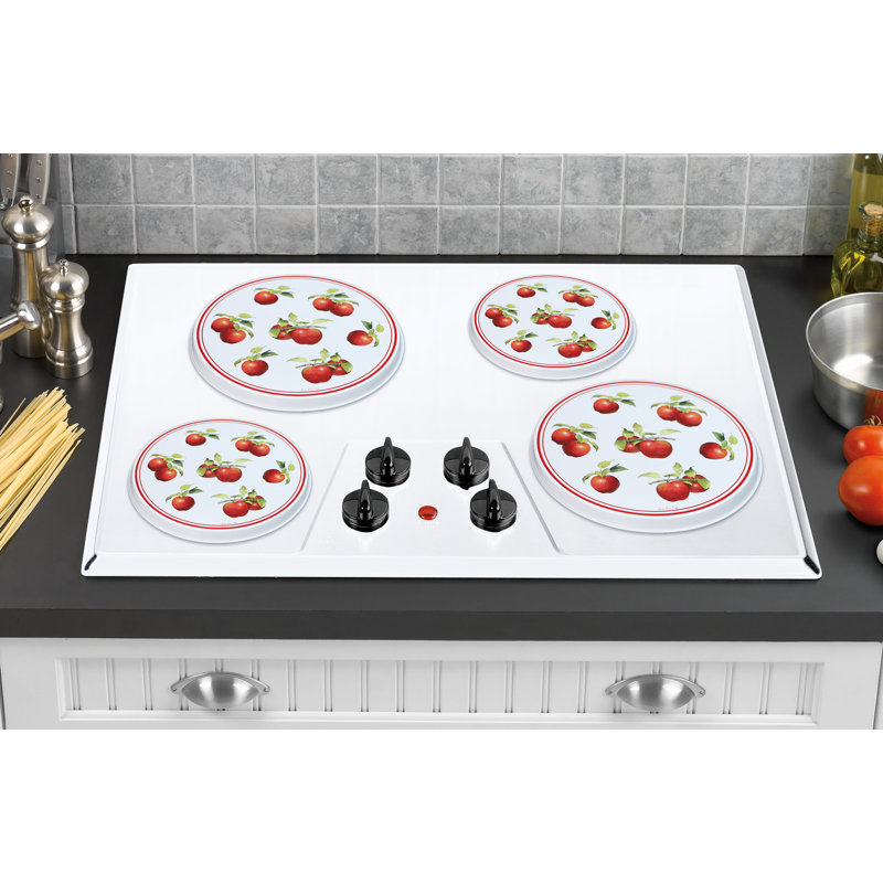 Set of 4 Reston Lloyd burner hotplates, Récolter des pommes