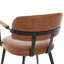 Windsor Modern Dining Chair With Twisted Armrests, PU Upholstered-734504568