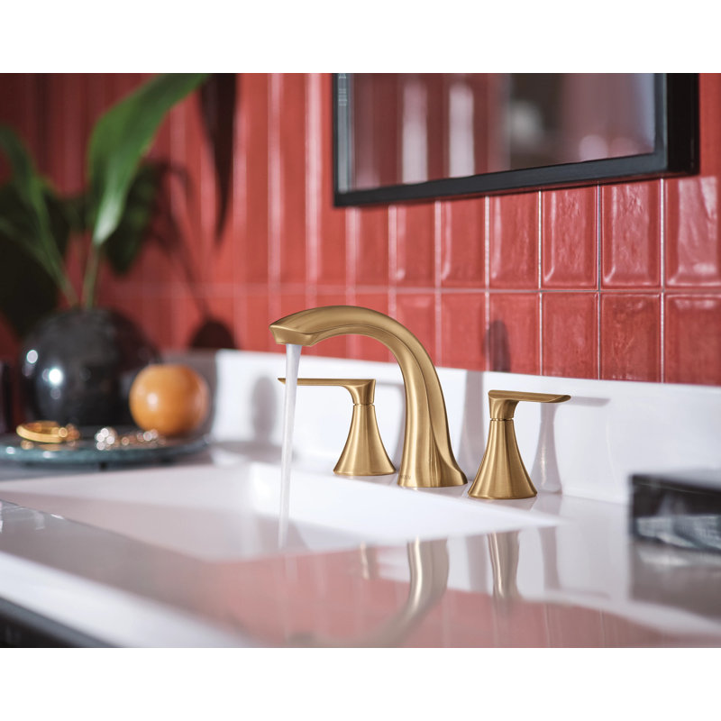 Robinet pour salle de bain à 2 poignées Findlay, Bronze Gold