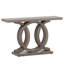 Table de canapé de couloir décorative, console, table d'appoint polyvalente avec base géométrique et plateau renforcé