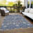Machine Washable Indoor/Outdoor Cicel ACN1155 Navy Rug-100248167