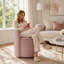 Fauteuil d'appoint pivotant en velours, fauteuil de coiffeuse confortable avec dossier incurvé et rangement dissimulé-750016707