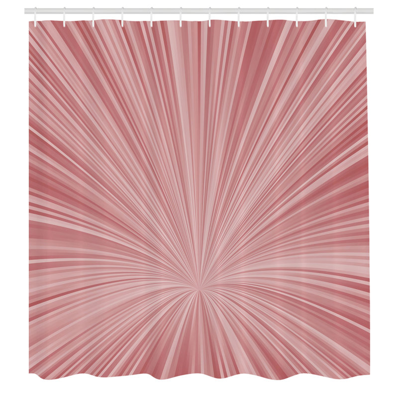 Ensemble de rideau de douche + crochets, Rose pastel, H 69 po x l 84 po