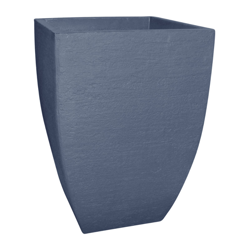 Pot à fleurs en plastique Chris, H 17,3 po x l 11,8 po x P 13 po, Gris anthracite