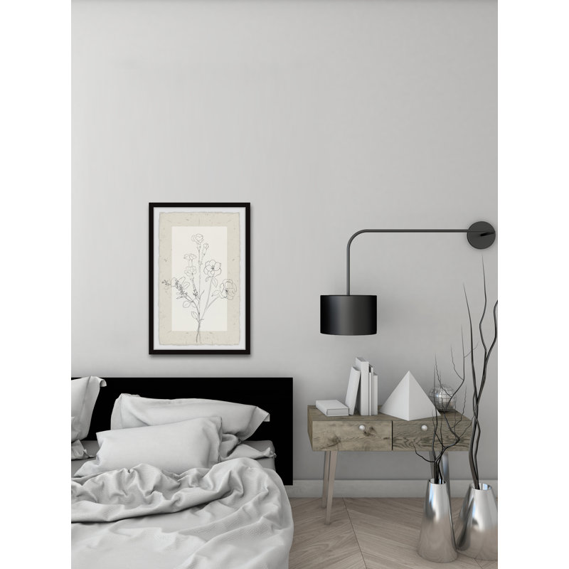 Flower Line - Single Picture Frame Painting, 60.96cm H x 40.64cm W