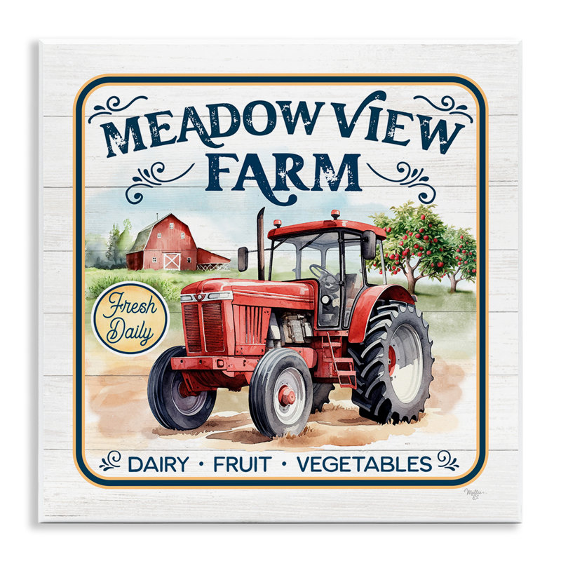 «Meadowview Farm Tractor Wall Plate Art» par Mollie B.
