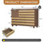 Buffet 55 po sculpté à la main avec 2 tiroirs et 3 portes, buffet de rangement autoportant avec tablettes réglables pour la salle à manger, la cuisine ou le café-bar-443806258