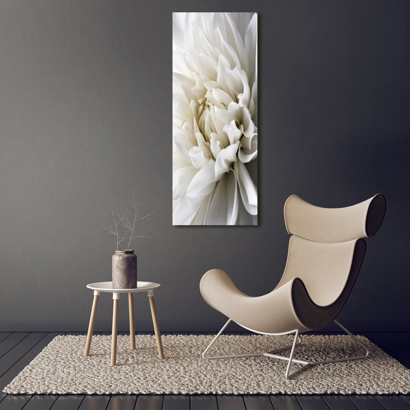 White Dahlia - Wrapped Canvas Print