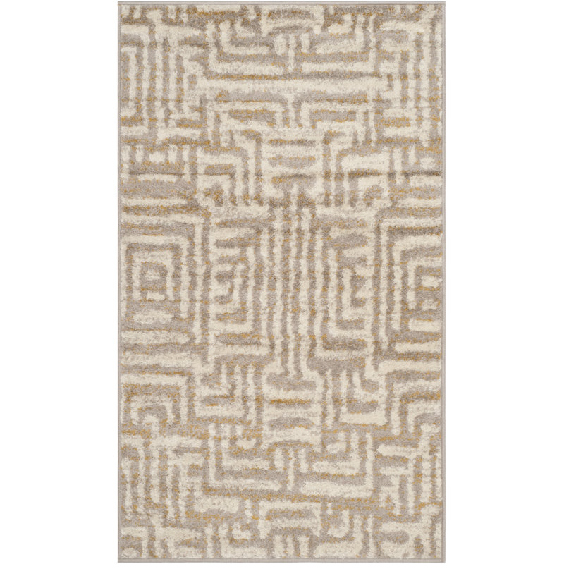 Holub Geometric Hand Woven Area Rug, Rectangle 91 x 152 cm