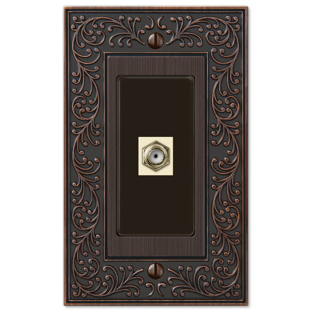 Chanhassen No Subject 1 - Gang Phone Jack Standard Wall Plate Fleur De Lis Living