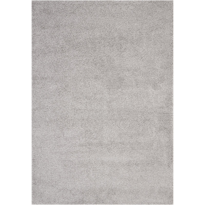 Tapis argenté à longs poils Sunny, Rectangle 6 pi 7 po x 9 pi 6 po