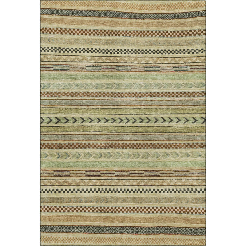 Premium Machine Washable Marasco AMF1625 Stripes Rug, Rectangle 8' x 10'