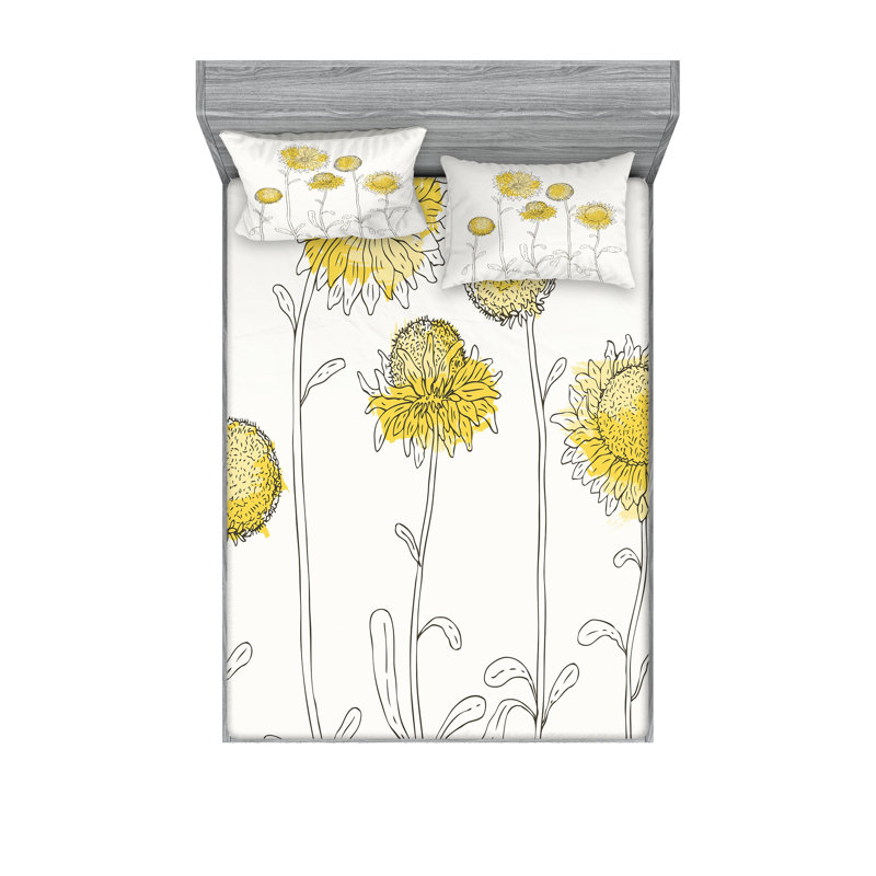Drap-housse et coussin décoratif Ambesonne, Ensemble de draps pour très grand lit californien