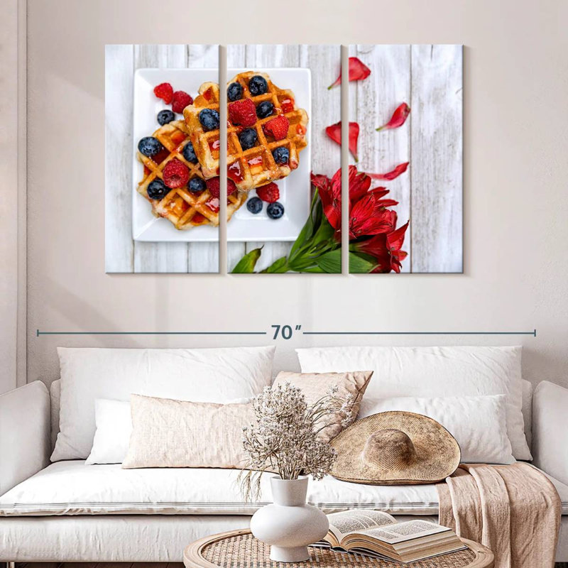 Yarlin Berry Waffles, 32" H x 50" W