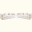 Canapé moderne sans os avec deux coussins décoratifs circulaires, tissu en polyester à poils longs texturé litchi doux pour la peau, canapé en mousse à carreaux-1975046217