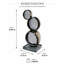 Sculpture de table orbe en cristal ambre moderne H 8,66 po